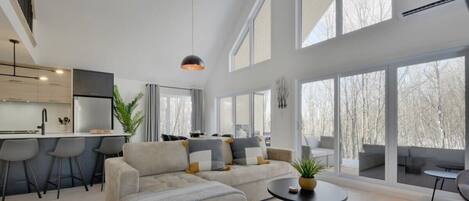 TV, fireplace, offices