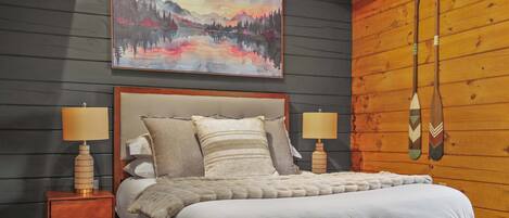 1 bedroom, desk, iron/ironing board, travel crib