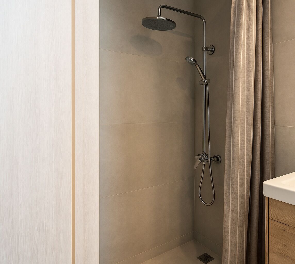 Séchoir à cheveux, serviettes fournies, savon, papier de toilette