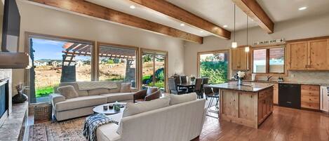 TV, fireplace, stereo, offices