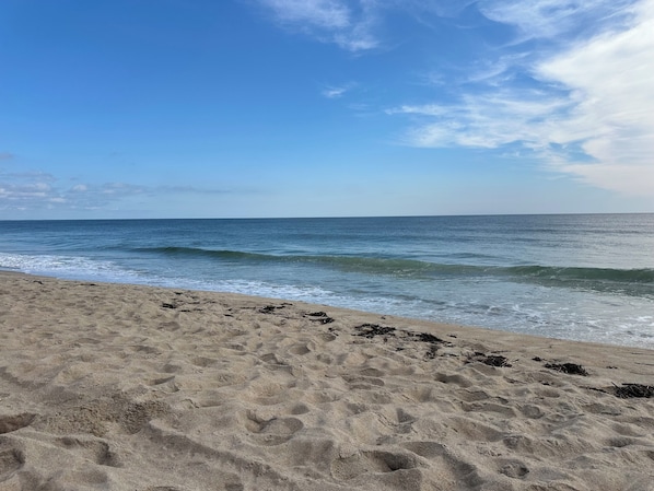 Chaises longues, serviettes de plage