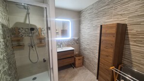 Shower, hair dryer