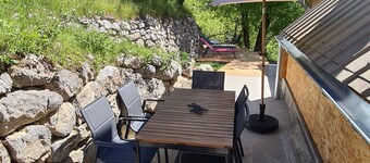 Recently renovated mountain dwelling***, terraces with lake, mountain and forest views.