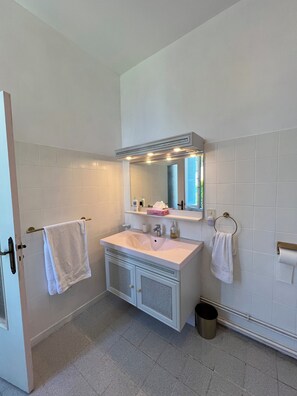 Hair dryer, towels, soap, toilet paper - Maison de Maitre for rent in the Central Loire Valley (Chabris)