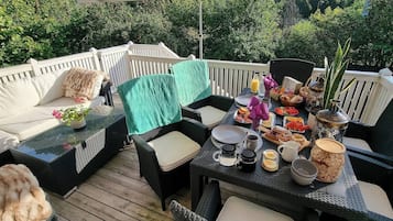 Slaapzaal, 1 slaapkamer, balkon, uitzicht op tuin | Balkon