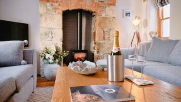 Cottage | Living room | Fireplace