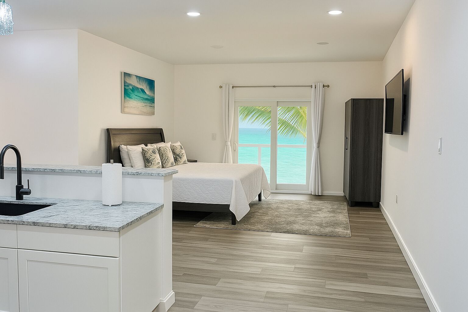 1 soverom, strykejern/-brett, wi-fi (inkludert) og sengetøy