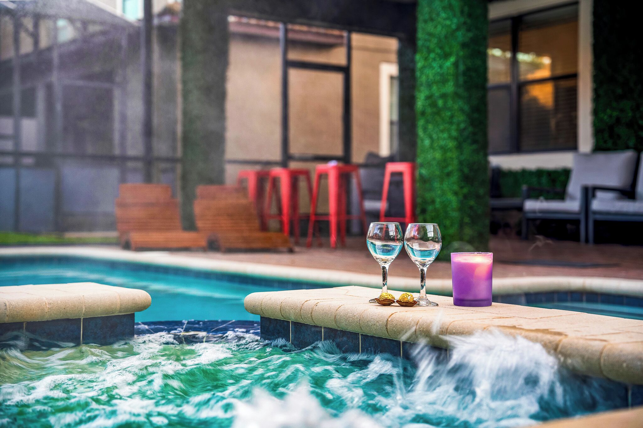 Outdoor pool, a heated pool