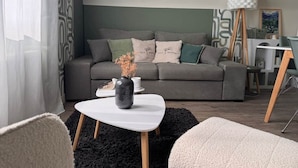 TV, video games, DVD player, stereo - Downtown, Enclosed private parking lot, Bike storage area (Mayenne)