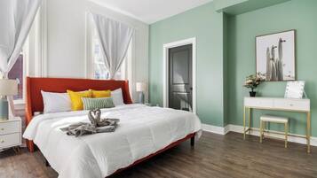 1 bedroom, iron/ironing board, bed sheets