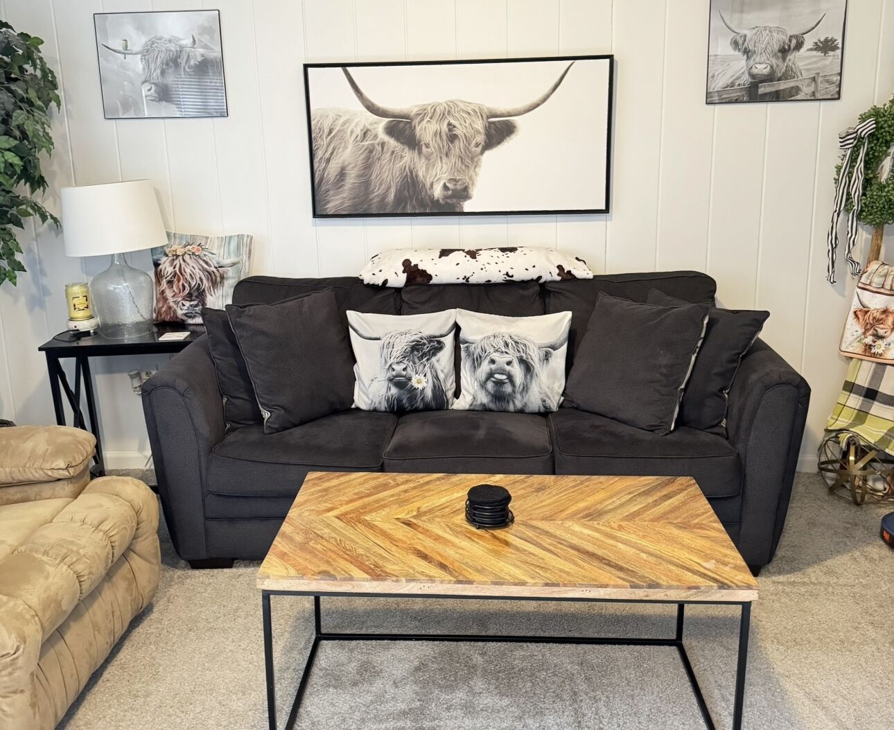 Älytelevisio, takka, DVD-soitin, kirjoja