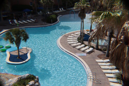 Family getaway on the beach! Waterscape unit B514. Pool view from the balcony.