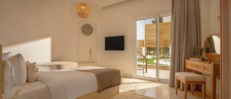 Deluxe Double or Twin Room, Garden View | Premium bedding, down comforters, memory foam beds, minibar