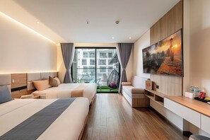 Deluxe Quadruple Room, 2 Queen Beds, Balcony, Beach View | View from room - DaVanie- Apec Mandala Phu Yen (Tuy Hoa)