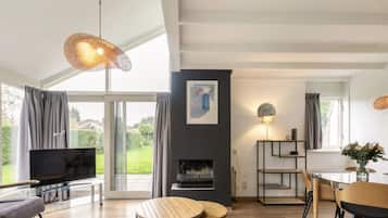 Fernseher, Kamin