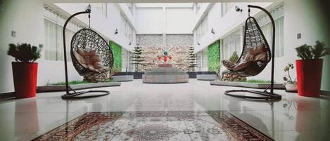 Uitzicht op het park