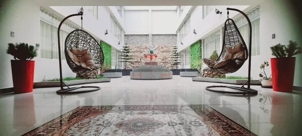 Uitzicht op het park