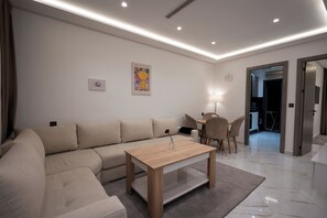 Deluxe Apartment, 2 Bedrooms, City View | Living area - Living Appart Hotel (Tangier)