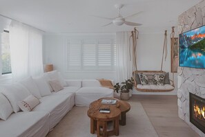 Living area - Beachside Family Oasis: Pool, Spa & Ocean Views! (Forster)