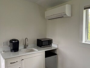 Microwave, dining tables