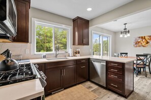 Microwave, oven, stovetop, dishwasher