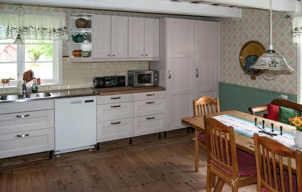 Fridge, oven, stovetop, dishwasher