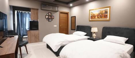 디럭스 더블룸 또는 트윈룸, 시내 전망 | 무료 WiFi