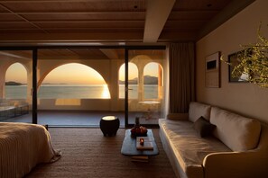 Suite de lujo, vista al mar | Vista a la playa o el mar