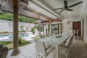 Outdoor dining - Luxury 3BR Villa with Private Pool & Jacuzzi (Thalang)