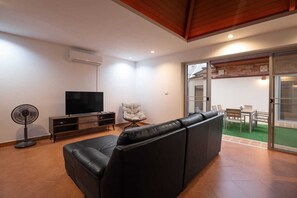 Family Villa, 3 Bedrooms, Pool View | Living area - Balinese 3BR Pool Villa Freya in Rawai (Rawai)