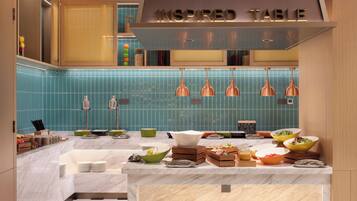 Free daily self-service breakfast