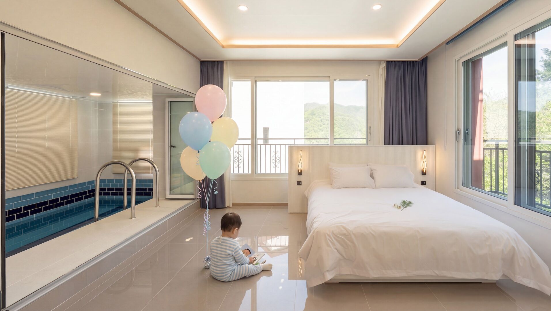 Basic-Zimmer, 1 Schlafzimmer (Laonhaje Room 301(Pool Villa/BBQ)) | 1 Schlafzimmer, kostenloses WLAN