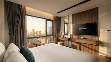 Ropa de cama de alta calidad, colchones Select Comfort, minibar