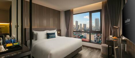 Ropa de cama de alta calidad, colchones Select Comfort y minibar