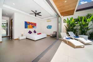 Exclusive Villa, 2 Bedrooms, Pool View | Free WiFi, bed sheets