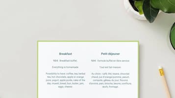 Desayuno continental todos los días (con cargo)
