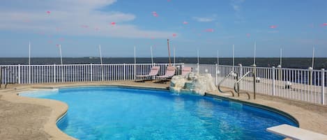 A heated pool