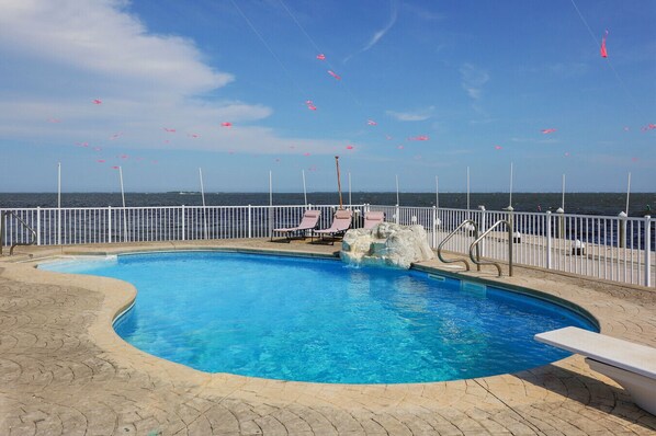 A heated pool