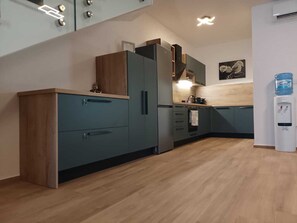 Standard House, Balcony, Partial Sea View | Private kitchen | Espresso maker, electric kettle, toaster, high chair