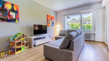 Smart TV, fireplace