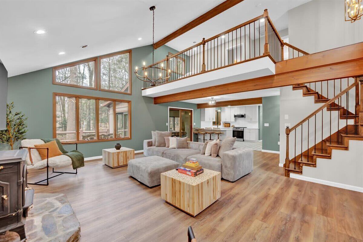 Televisión, chimenea