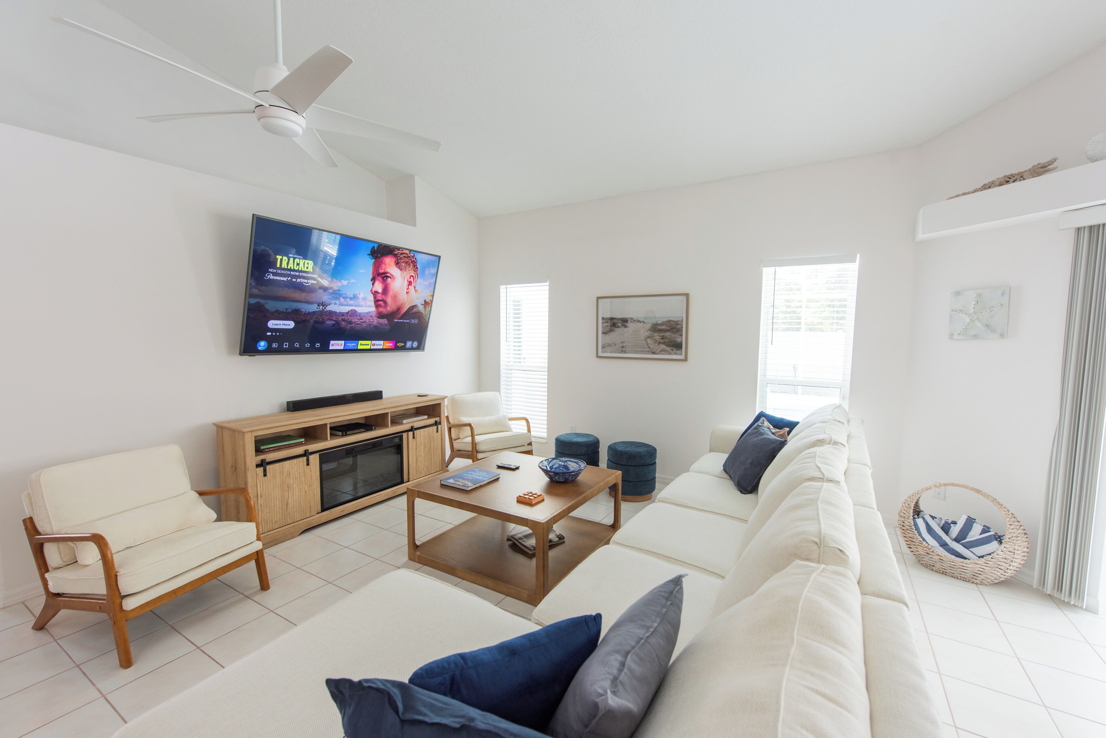 TV connectée, cheminée