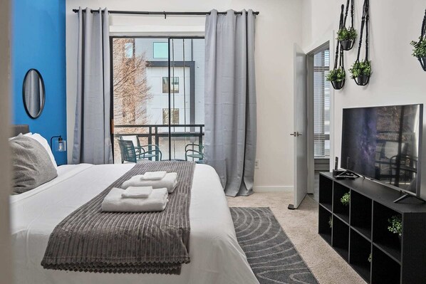 2 bedrooms, iron/ironing board, travel crib, WiFi