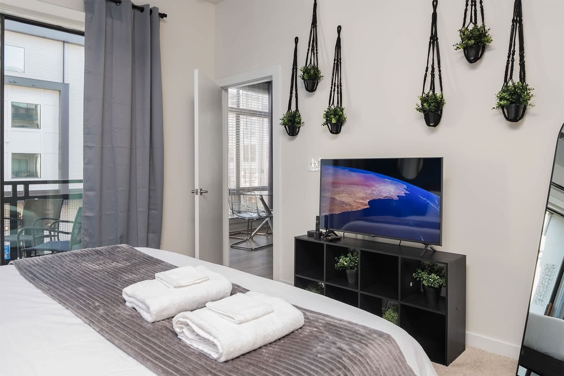 2 bedrooms, iron/ironing board, travel crib, WiFi