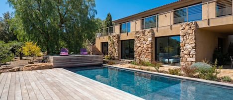 A heated pool