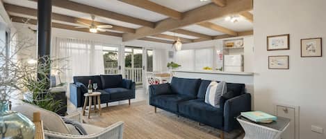 TV, fireplace, DVD player