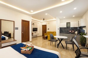 Executive Studio Suite, Balcony | Minibar, desk, soundproofing, iron/ironing board (on request) - Elysium Studio Suites (Hyderabad)