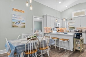 Fridge, microwave, oven, stovetop - Newly Renovated 4-bedroom house with AC, WiFi in delightful Ocean Isle Beach (Ocean Isle Beach)