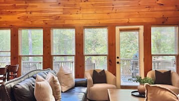 Smart TV, fireplace, DVD player