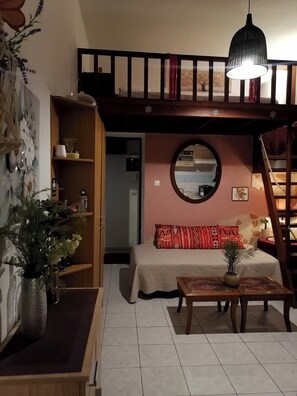Apartment, 1 Bedroom | Living room - Charming Rhodes Apartment in Historic Center (Rhodes)
